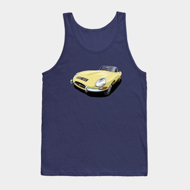 Jaguar e-type roadster Tank Top by candcretro